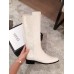 Gucci GG and Leather High Boots Creamy 2018