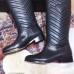 Gucci GG Matelasse Chevron and Heart Leather High Boots Black 2018