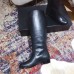 Gucci Feline Head and Double G Leather Knee Boots 549678 Black 2018