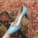 Gucci Heel 6.5cm Patent Leather Pearl Detail Pumps Sky Blue 2018