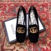 Gucci Velvet Mid-Heel Pumps Black with Double G 526465