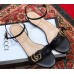 Gucci Leather Double G Flat Sandals 524631 Black 2019