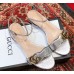 Gucci Leather Double G Flat Sandals 524631 Silver 2019