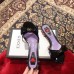 Gucci Heel 2cm Patent Leather Silver-toned Spikes Mules with Bow Black 2019