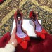 Gucci Heel 8cm Patent Leather Silver-toned Spikes Sandals with Bow Red 2019