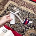 Gucci Heel 6.5cm/10.5cm Web Horsebit Fabric and Leather Sandals White 2019