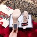 Gucci Heel 6.5cm/10.5cm Web Horsebit Fabric and Leather Sandals White 2019