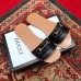 Gucci Fringe Pattern Leather Horsebit Slide Sandals 517017 Black 2018