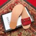 Gucci Fringe Pattern Leather Horsebit Slide Sandals 517017 Red 2018