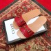 Gucci Fringe Pattern Leather Horsebit Slide Sandals 517017 Red 2018