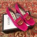 Gucci Velvet Mid-heel Pumps with Double G 526465 Pink 2018