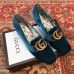 Gucci Velvet Mid-heel Pumps with Double G 526465 Blue 2018