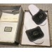 Gucci Heel 1.5cm Shearling Fur Crystal Double G Slide Sandals Dark Gray 2018