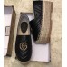 Gucci Leather Platform Espadrilles Black With Double G 2019