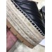 Gucci Leather Platform Espadrilles Black With Double G 2019