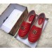 Gucci Leather Platform Espadrilles Red With Double G 2019