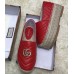 Gucci Leather Platform Espadrilles Red With Double G 2019