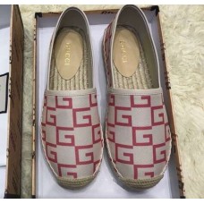 Gucci Canvas G Logo Espadrilles Creamy/Red 2019