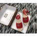 Gucci Crochet Espadrilles Sandals Red With Pearls Double G 2019