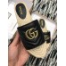 Gucci Leather Espadrilles Slides Sandals Black With Double G 573028 2019