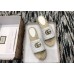 Gucci Leather Espadrilles Slides Sandals White With Double G 573028 2019