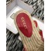 Gucci Leather Espadrilles Slides Sandals Red With Double G 573028 2019