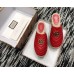 Gucci Leather Platform Espadrilles Slippers With Double G Red 2019