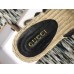 Gucci Leather Espadrilles Slippers With Double G 551881 Black 2019
