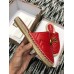 Gucci Leather Espadrilles Slippers With Double G 551881 Red 2019