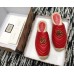 Gucci Leather Espadrilles Slippers With Double G 551881 Red 2019