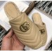 Gucci Leather Espadrilles Slippers With Double G 551881 Nude 2019