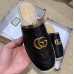 Gucci Chevron Raffia Espadrilles Slippers With Double G Black 2019
