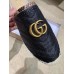 Gucci Chevron Raffia Espadrilles Slippers With Double G Black 2019