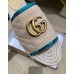 Gucci Chevron Raffia Espadrilles Slides Sandals With Double G 578554 Nude/Turquoise 2019