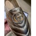 Gucci Glitter Espadrilles Gold With Crystal Double G 2019