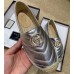 Gucci Glitter Espadrilles Silver With Crystal Double G 2019