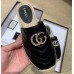 Gucci Glitter Espadrilles Slippers Black With Crystal Double G 2019