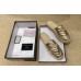 Gucci Glitter Espadrilles Slippers Gold With Crystal Double G 2019