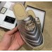 Gucci Glitter Espadrilles Slippers Silver With Crystal Double G 2019