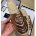 Gucci Glitter Espadrilles Slippers Pink Gold With Crystal Double G 2019