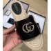 Gucci Glitter Espadrilles Slides Sandals Black With Crystal Double G 2019