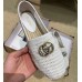 Gucci Double G Crochet Espadrilles White 2019