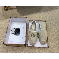 Gucci Double G Crochet Espadrilles Beige 2019