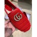 Gucci Double G Crochet Espadrilles Red 2019