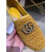 Gucci Double G Crochet Espadrilles Yellow 2019