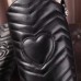 Gucci GG Matelasse Chevron Leather High Boots Black 2017