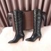 Gucci GG Matelasse Chevron Leather High Boots Black 2017