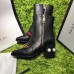 Gucci 7CM Mid-heel Glass Pearl Studs Detail Ankle Boot 432060 Black 2017