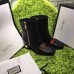 Gucci 7CM Mid-heel Glass Pearl Studs Detail Ankle Boot 432060 Black 2017