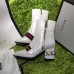 Gucci 7CM Mid-heel Glass Pearl Studs Detail Ankle Boot 432060 White 2017